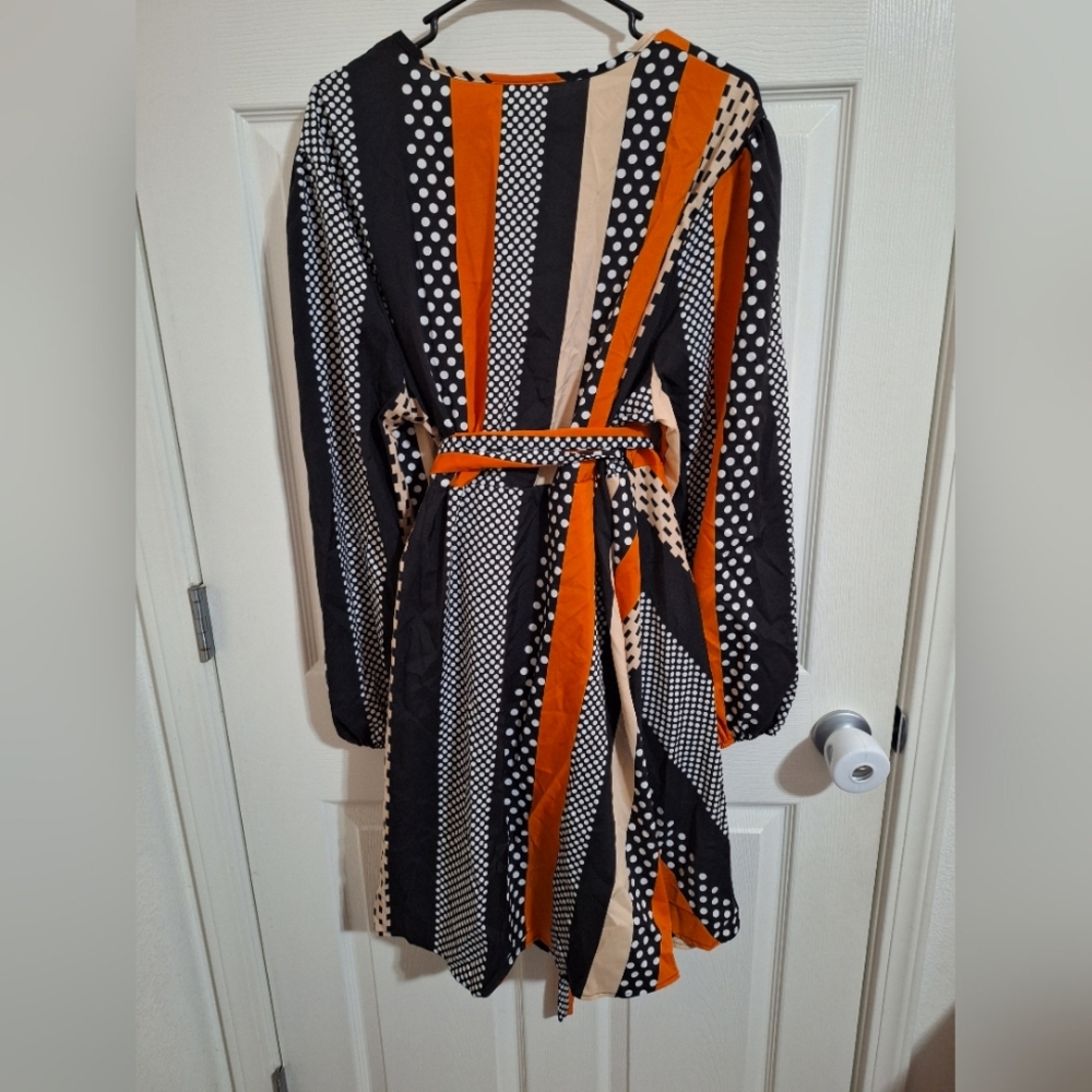 Multi colored wrap dress